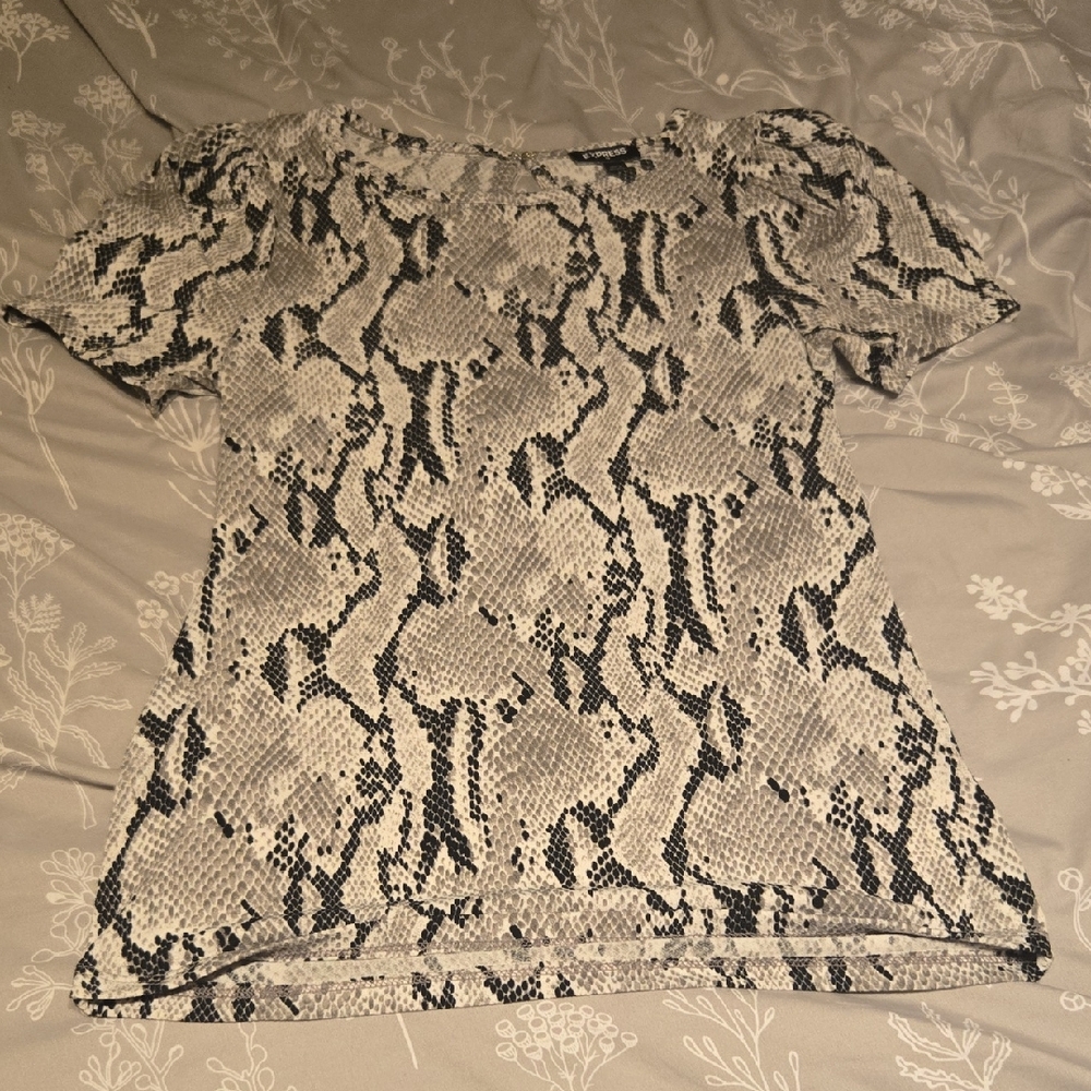Express Snakeskin Print Women's Top